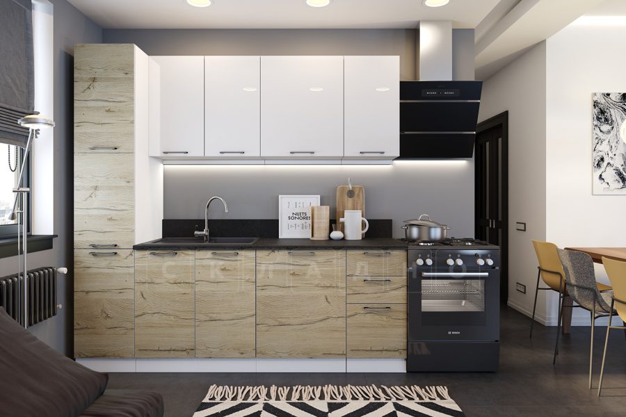 Кухонный гарнитур с пеналом Даллас 2,2 м 