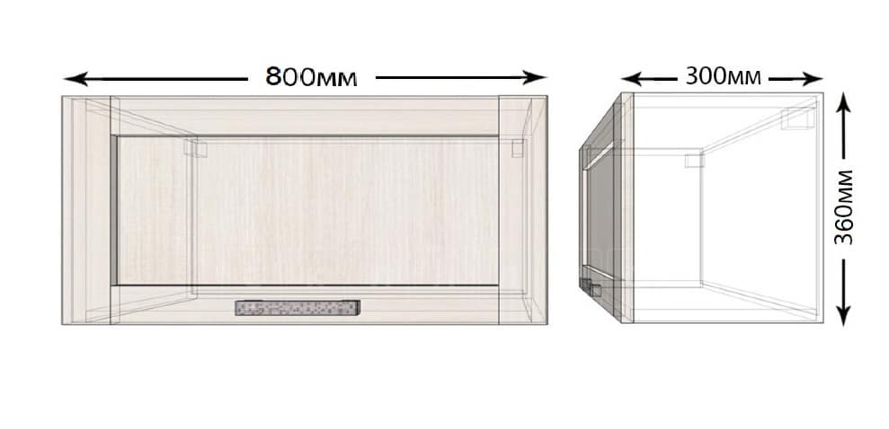 Кухонный навесной шкаф над плитой под вытяжку Лофт ШВГ80 фото 1 | интернет-магазин Складно