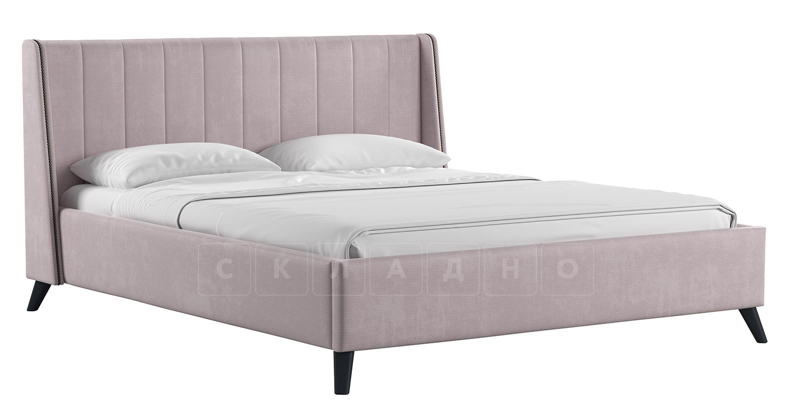 Мягкая кровать Мелисса 160 см велюр ява фото 1 | интернет-магазин Складно