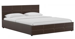 Мягкая кровать Синди 160 см шоколад без подъемного механизма-14270 фото | интернет-магазин Складно
