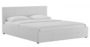 Мягкая кровать Синди 160 см белый с подъемным механизмом-14255 фото | интернет-магазин Складно