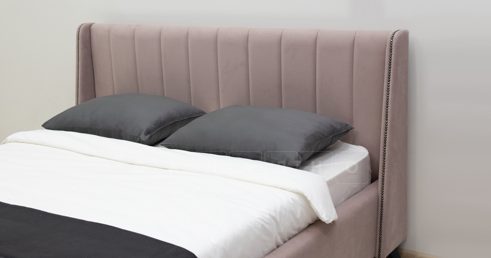 Мягкая кровать Мелисса 160 см велюр ява фото 6 | интернет-магазин Складно