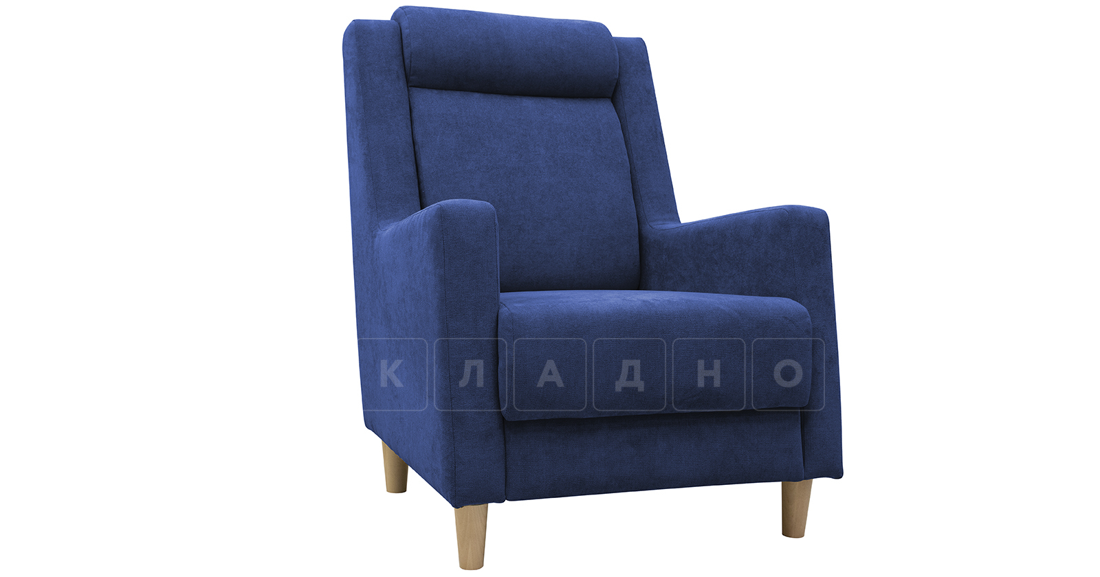 Кресло для отдыха Дарвин темно-синий фото 2 | интернет-магазин Складно