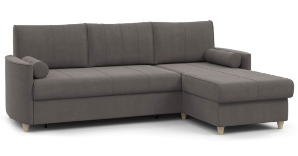 Угловой диван Лорен серо-коричневый фото | интернет-магазин Складно