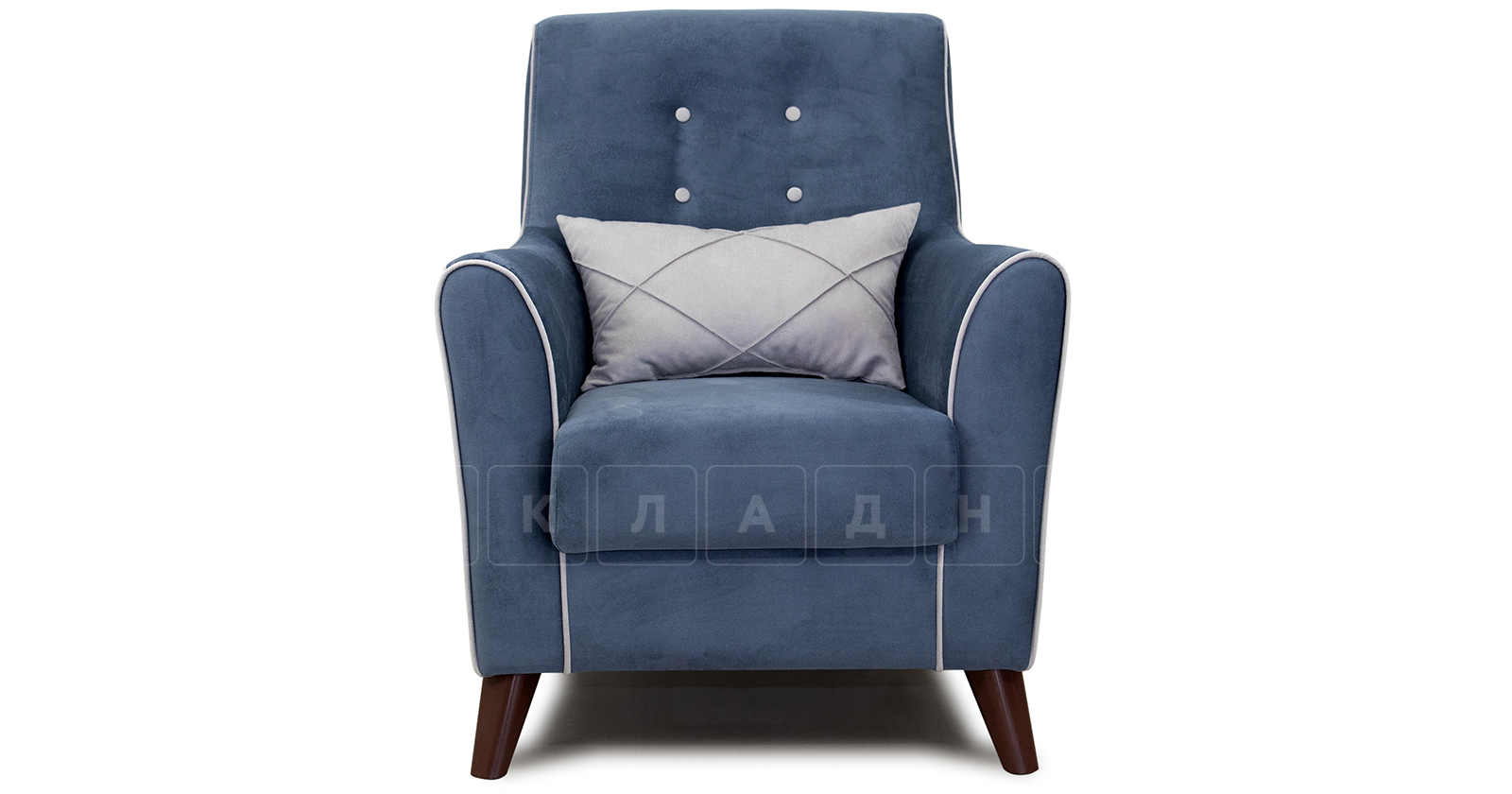 Кресло для отдыха Флэтфорд серо-синий фото 2 | интернет-магазин Складно