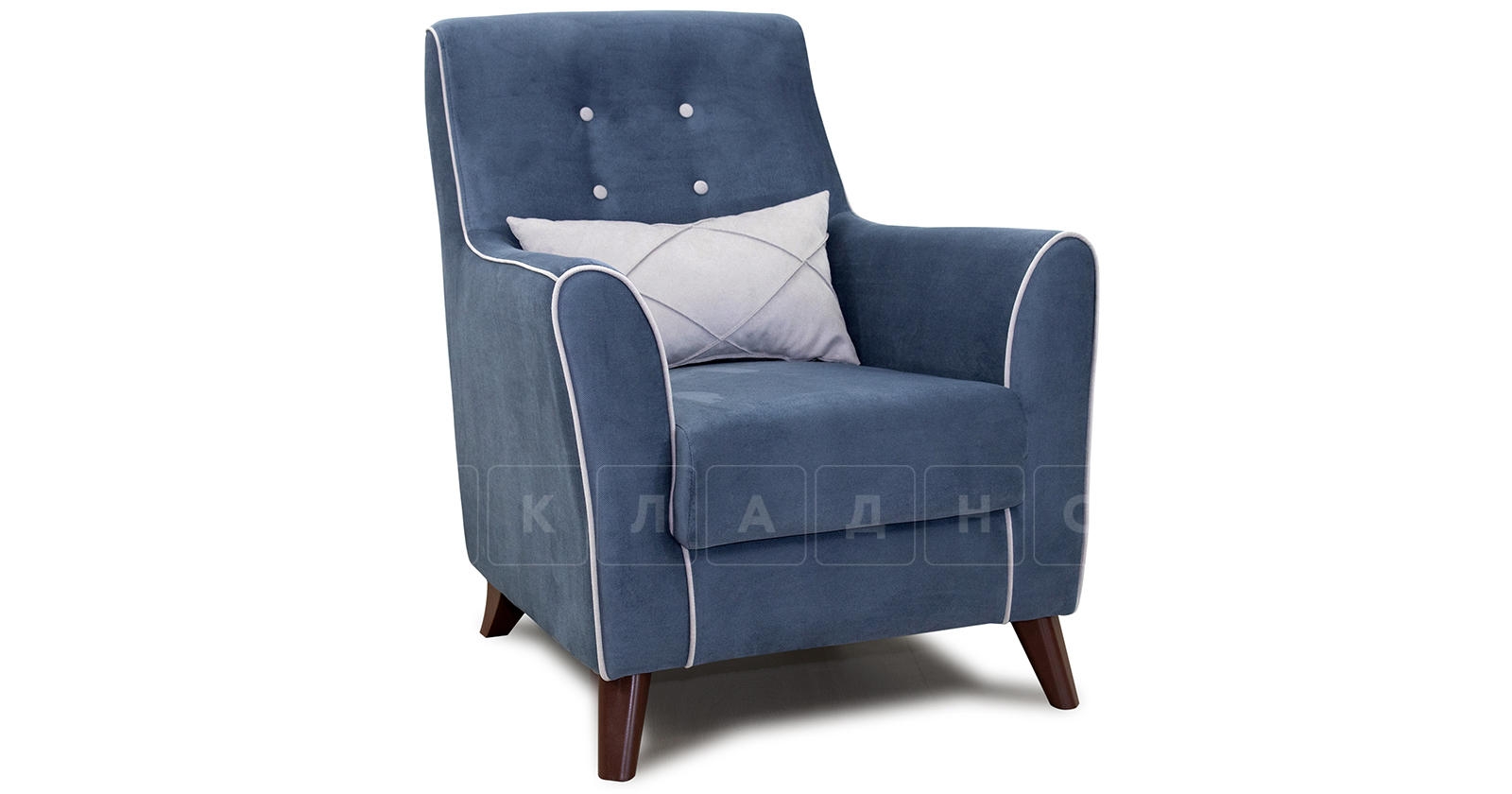 Кресло для отдыха Флэтфорд серо-синий фото 1 | интернет-магазин Складно