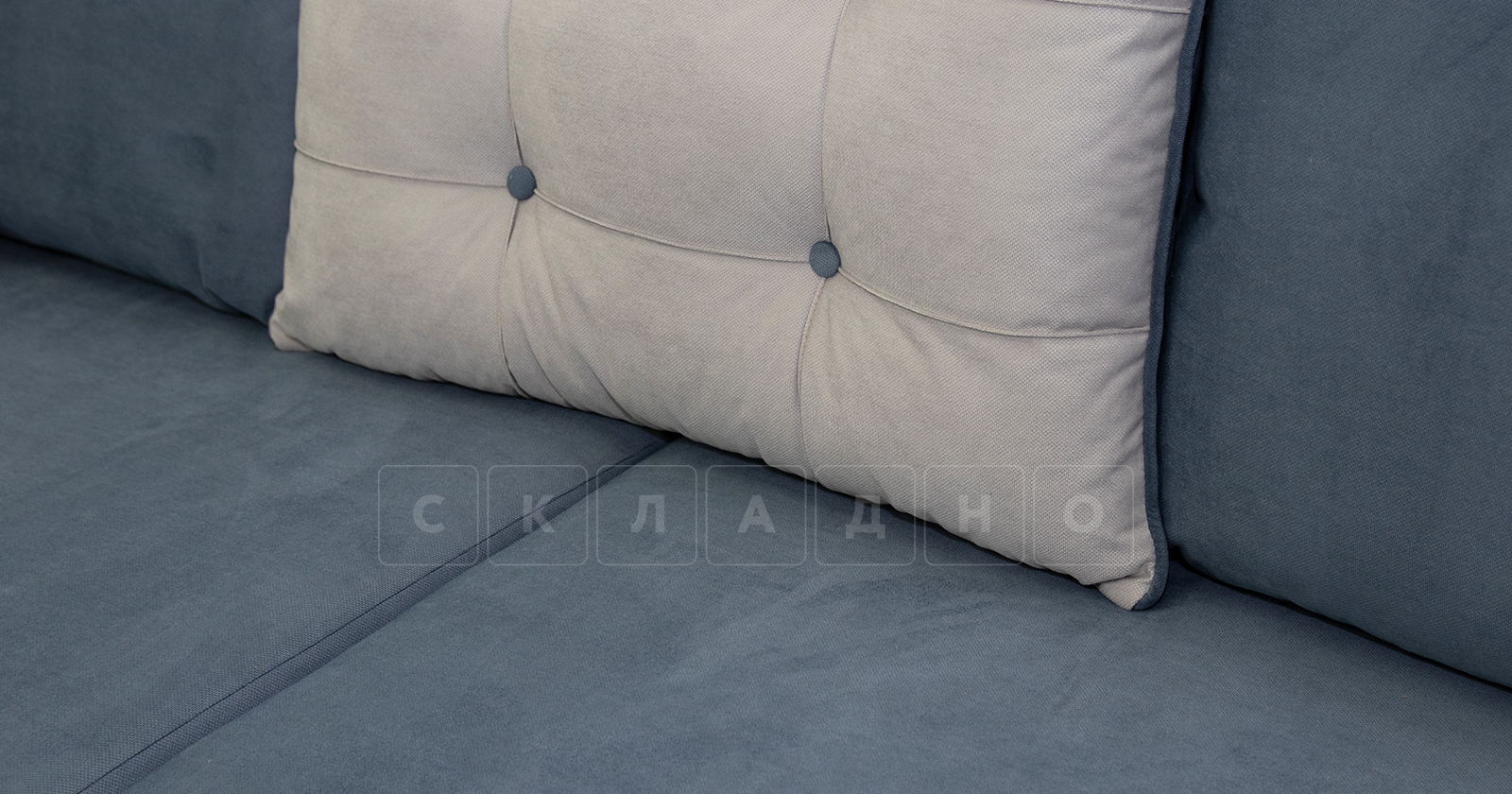 Диван-кровать Флэтфорд серо-синий фото 10 | интернет-магазин Складно