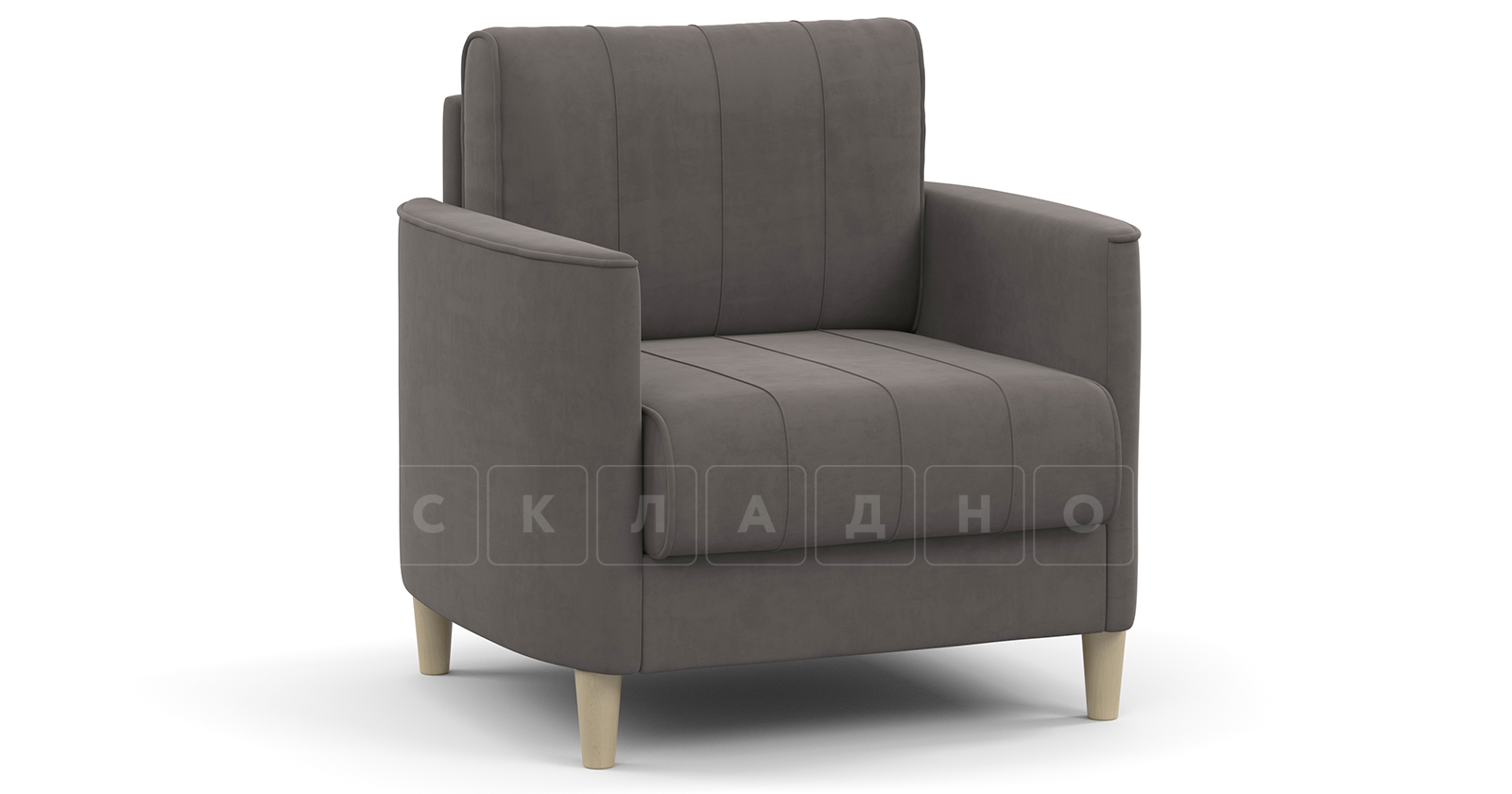 Кресло для отдыха Лорен серо-коричневый фото 1 | интернет-магазин Складно