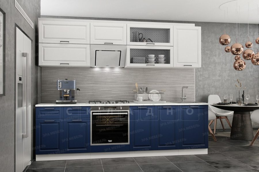 Кухонный гарнитур Вита 2,7 м шато белый/шато индиго 