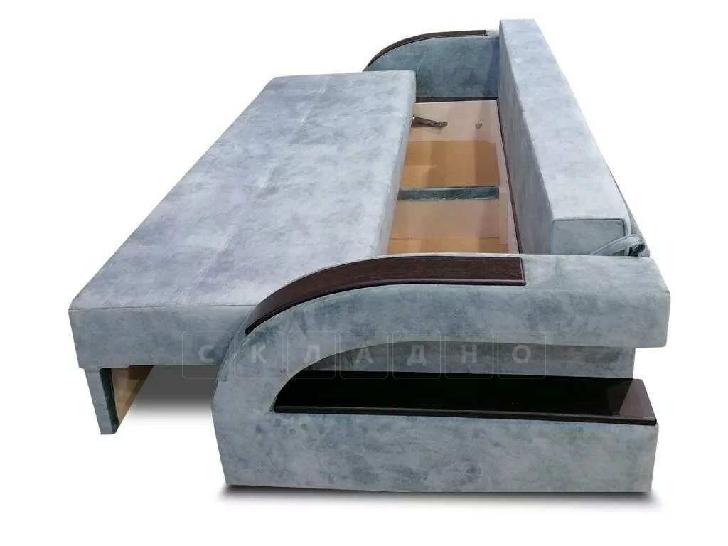 Диван-кровать Лофт пружинный блок серо-бирюзовый фото 4 | интернет-магазин Складно