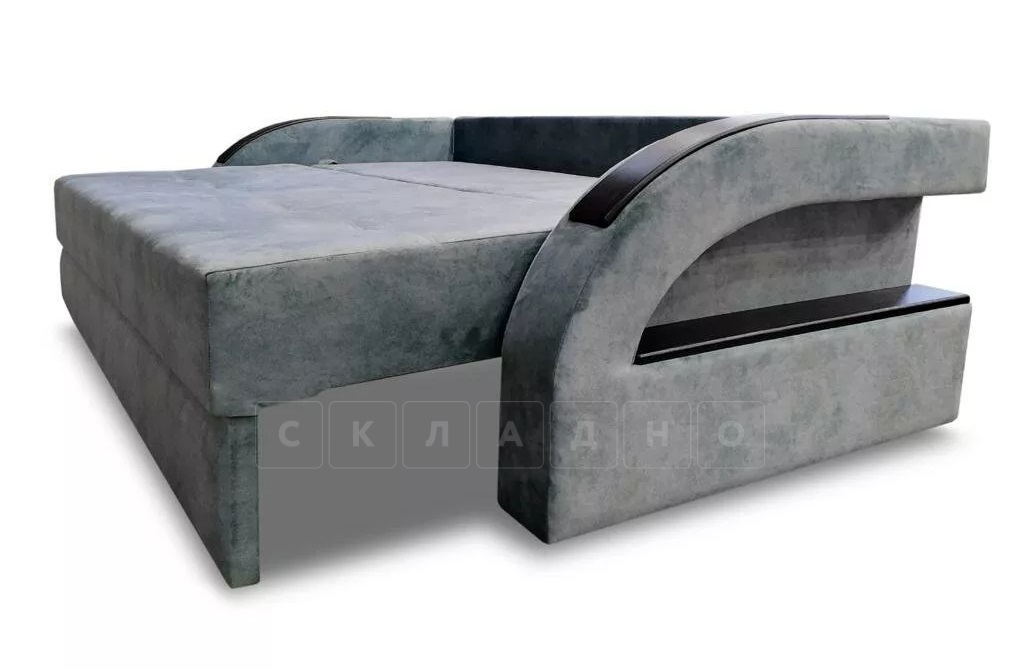 Диван-кровать Лофт пружинный блок серо-бирюзовый фото 5 | интернет-магазин Складно
