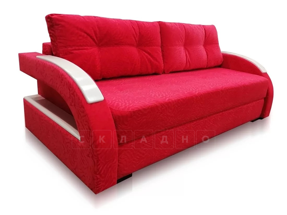 Диван-кровать Лофт пружинный блок красный фото 1 | интернет-магазин Складно