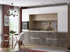 Кухня Карина белая-бетон темный  68570  рублей, фото 1 | интернет-магазин Складно