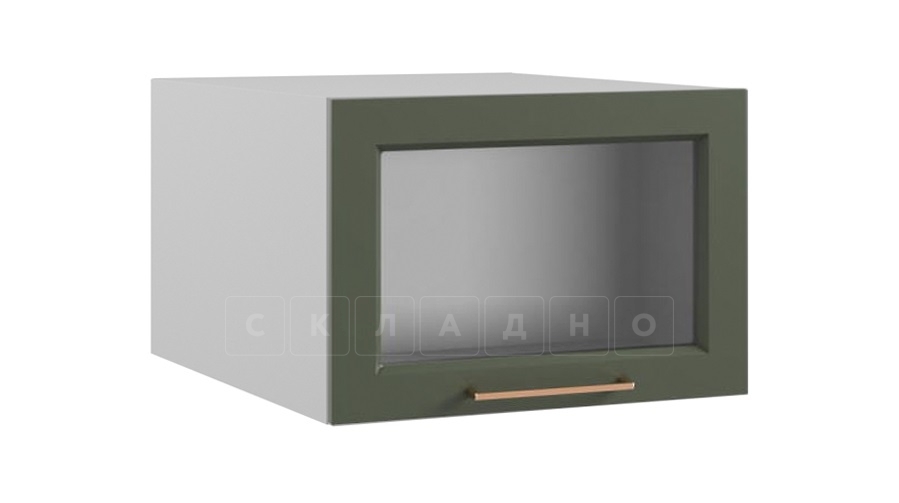Шкаф верхний горизонтальный глубокий стекло Квадро ГПГС 500 фото 1 | интернет-магазин Складно