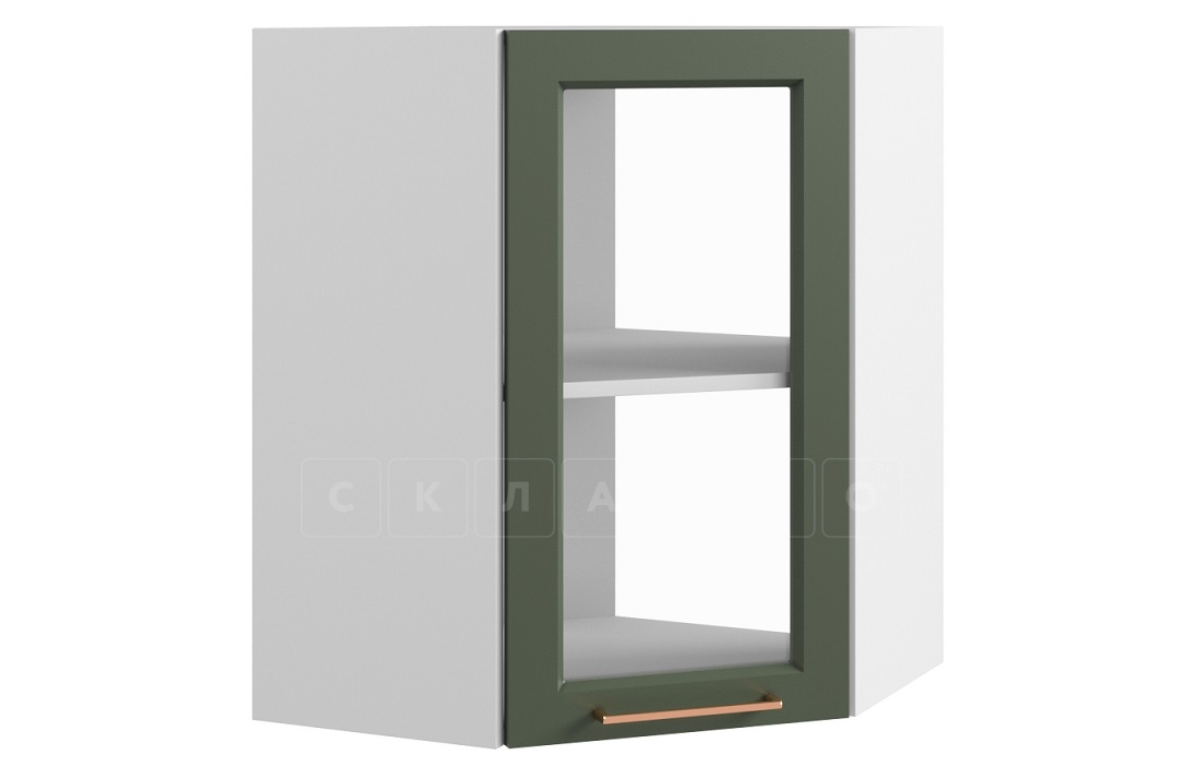 Шкаф верхний угловой высокий стекло Квадро ВПУС 550×550 фото 1 | интернет-магазин Складно