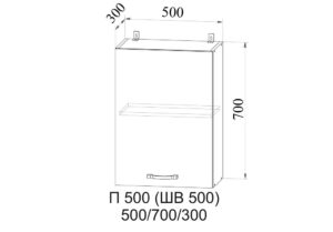 Шкаф верхний Квадро П 500 4250 рублей, фото 2 | интернет-магазин Складно