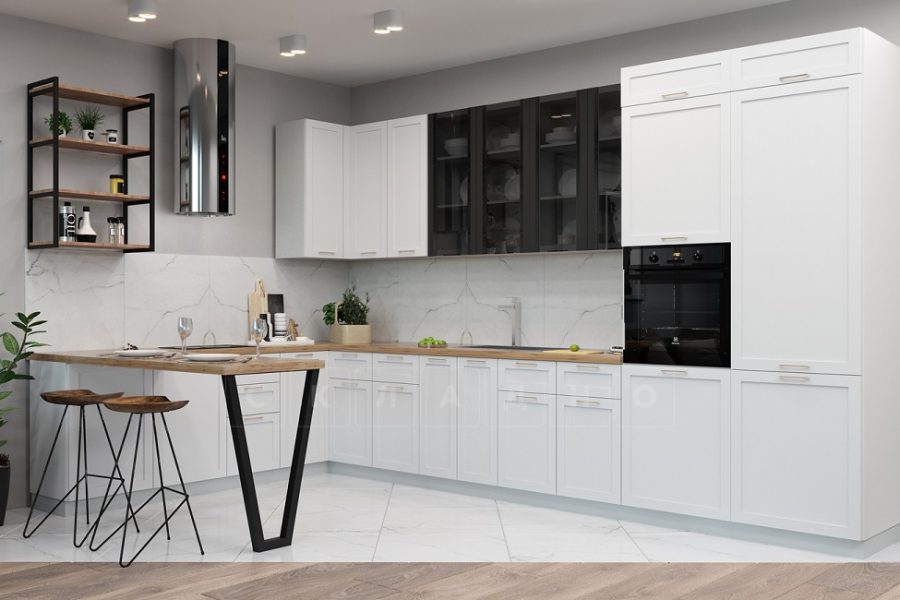 Кухня угловая Квадро 400 х 240 см 