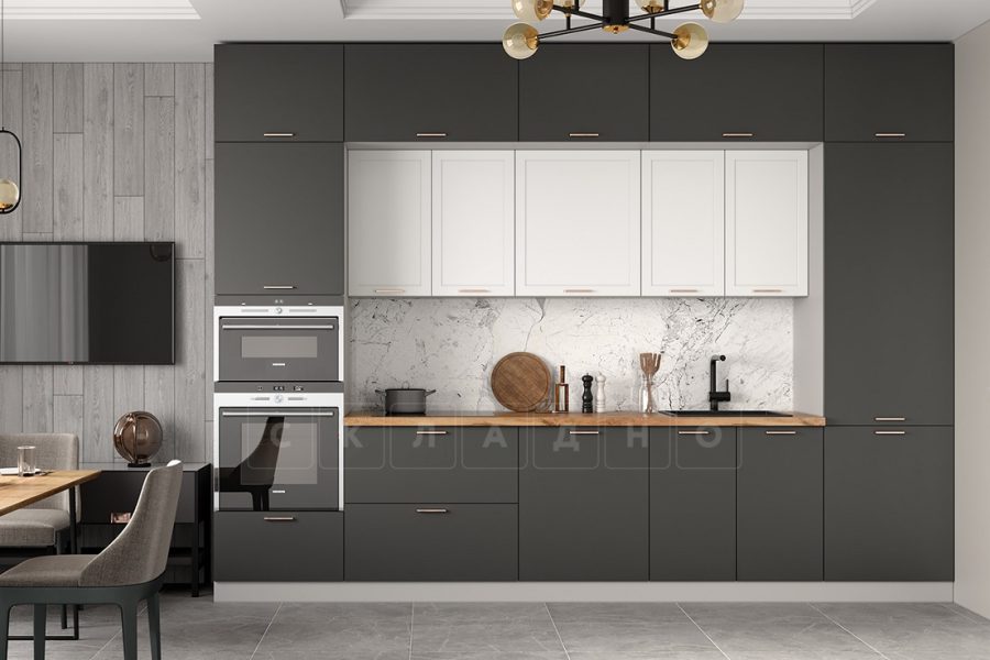 Кухонный гарнитур Квадро с антресолью 340 см 