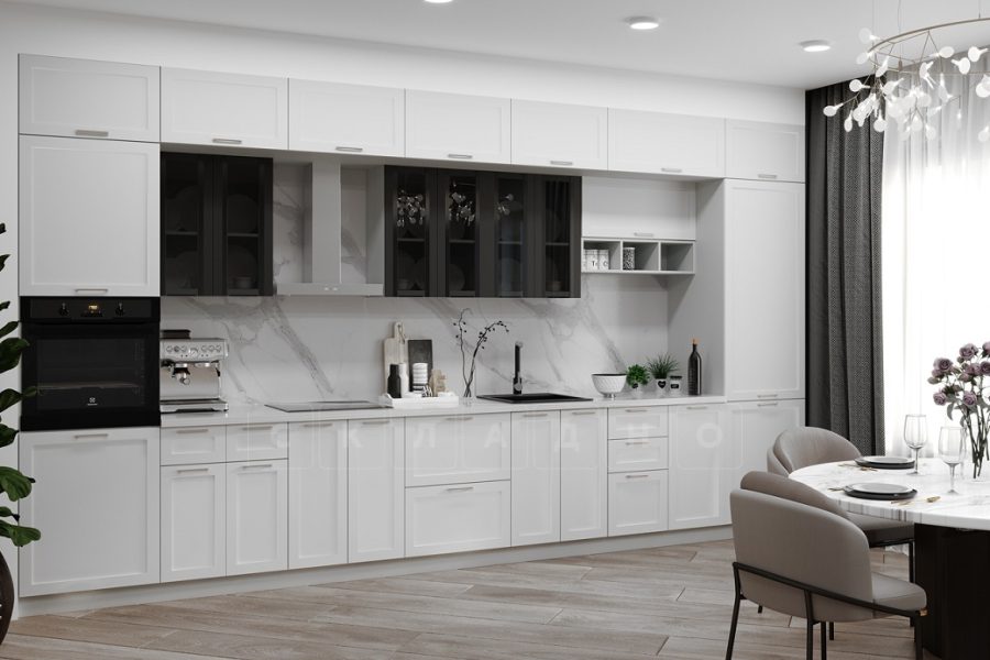 Кухонный гарнитур Квадро с антресолью 440 см 