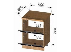 Кухонный шкаф напольный горизонтальный Венеция ШНГ60 6190 рублей, фото 2 | интернет-магазин Складно