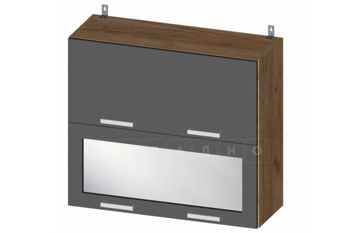 Кухонный навесной шкаф горизонтальный Венеция ШВГ1С80 с 1 стеклом фото 1 | интернет-магазин Складно