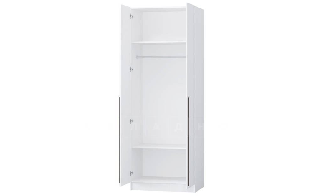 Шкаф распашной Смарт белый 80 см фото 3 | интернет-магазин Складно