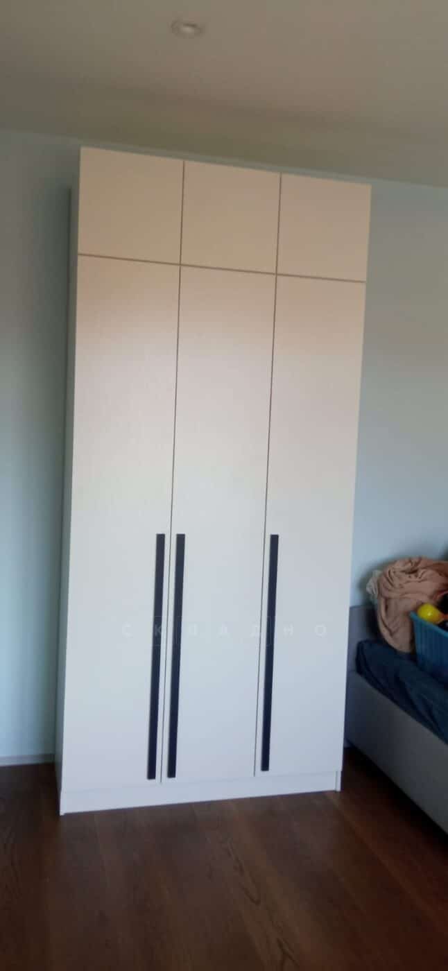 Шкаф распашной Смарт белый 120 см фото 5 | интернет-магазин Складно