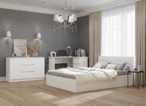 Кровать полуторка Реал 120 белый серия 1 7210 рублей, фото 2 | интернет-магазин Складно