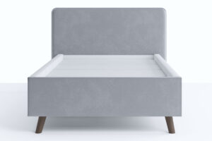 Мягкая кровать Афина 120 см велюр светло-серый 16490 рублей, фото 2 | интернет-магазин Складно