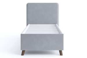 Мягкая кровать Афина 80 см велюр светло-серый 13490 рублей, фото 2 | интернет-магазин Складно