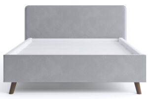 Мягкая кровать Афина 160 см велюр светло-серый 17590 рублей, фото 2 | интернет-магазин Складно