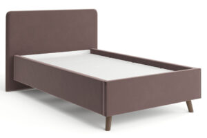 Мягкая кровать Афина 120 см велюр шоколад-20623 фото | интернет-магазин Складно