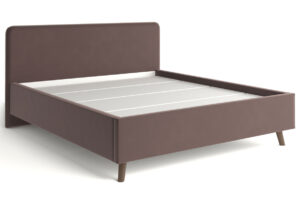 Мягкая кровать Афина 180 см велюр шоколад-20602 фото | интернет-магазин Складно
