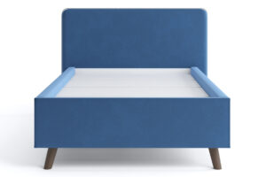 Мягкая кровать Афина 120 см велюр синий 16490 рублей, фото 2 | интернет-магазин Складно