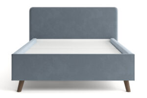 Мягкая кровать Афина 140 см велюр темно-серый 16790 рублей, фото 2 | интернет-магазин Складно
