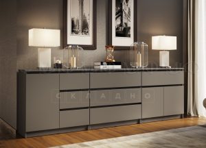 Комод трехсекционный 240 см графит серия 2  15950  рублей, фото 1 | интернет-магазин Складно