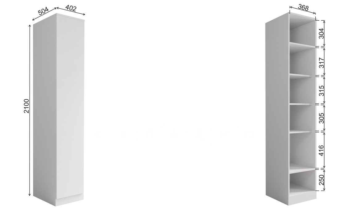 Шкаф распашной Реал 40 графит серия 1 фото 3 | интернет-магазин Складно