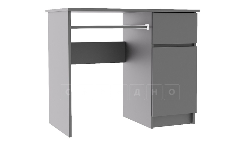 Письменный стол Реал 90 графит с ящиком и дверцей серия 1 фото 1 | интернет-магазин Складно