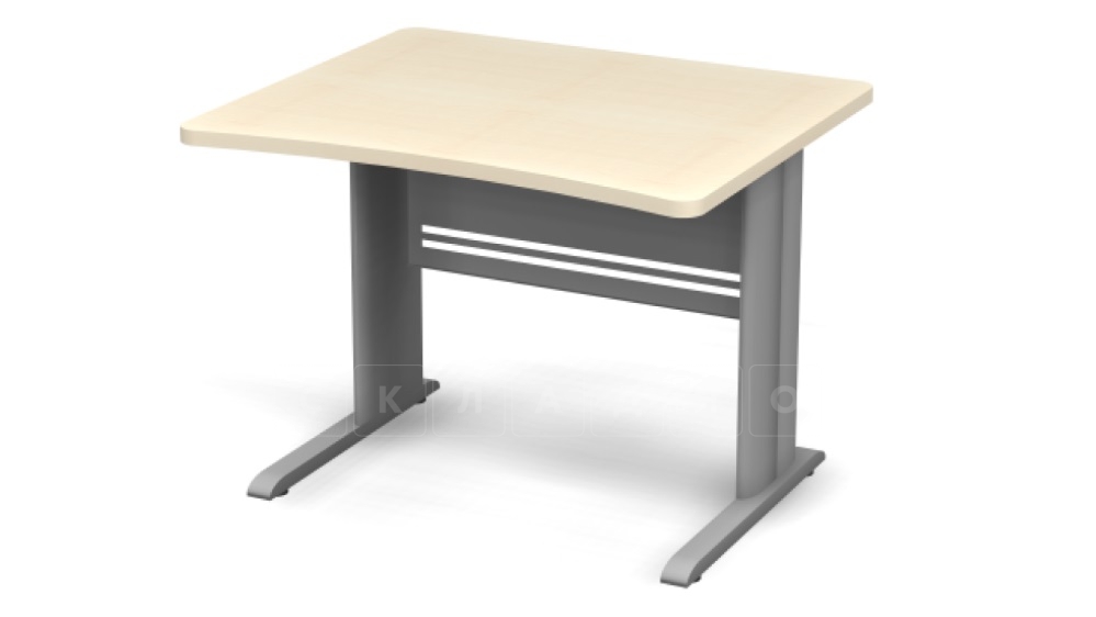 Письменный стол прямой на металлической опоре с вогнутой столешницей ВМ272-1 фото 2 | интернет-магазин Складно