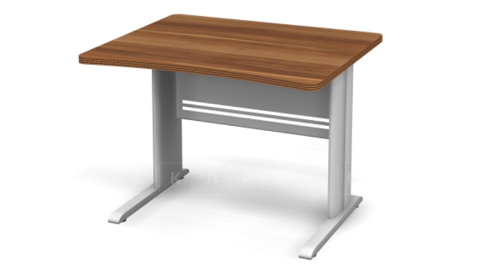 Письменный стол прямой на металлической опоре с вогнутой столешницей ВМ272-1 фото 1 | интернет-магазин Складно