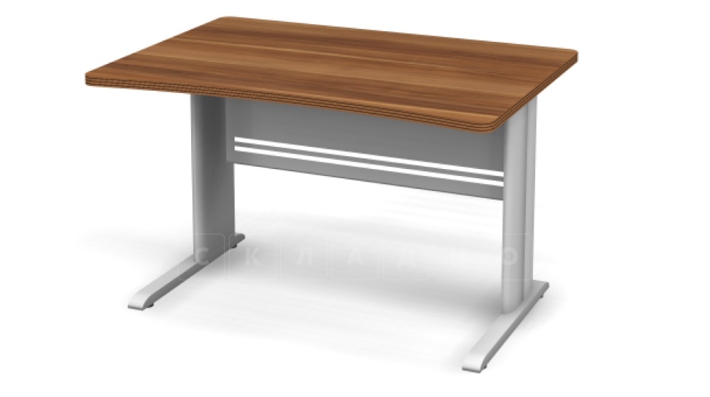 Письменный стол прямой на металлической опоре с вогнутой столешницей ВМ275-1 фото 1 | интернет-магазин Складно