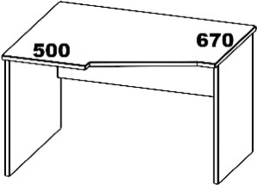 Стол рабочий эргономичный Смарт 76S015 Тип 1 левый фото 6 | интернет-магазин Складно