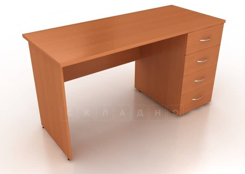 Письменный стол с тумбой на 4 ящика Лайт ЛТ С6-12/4 правый фото 3 | интернет-магазин Складно