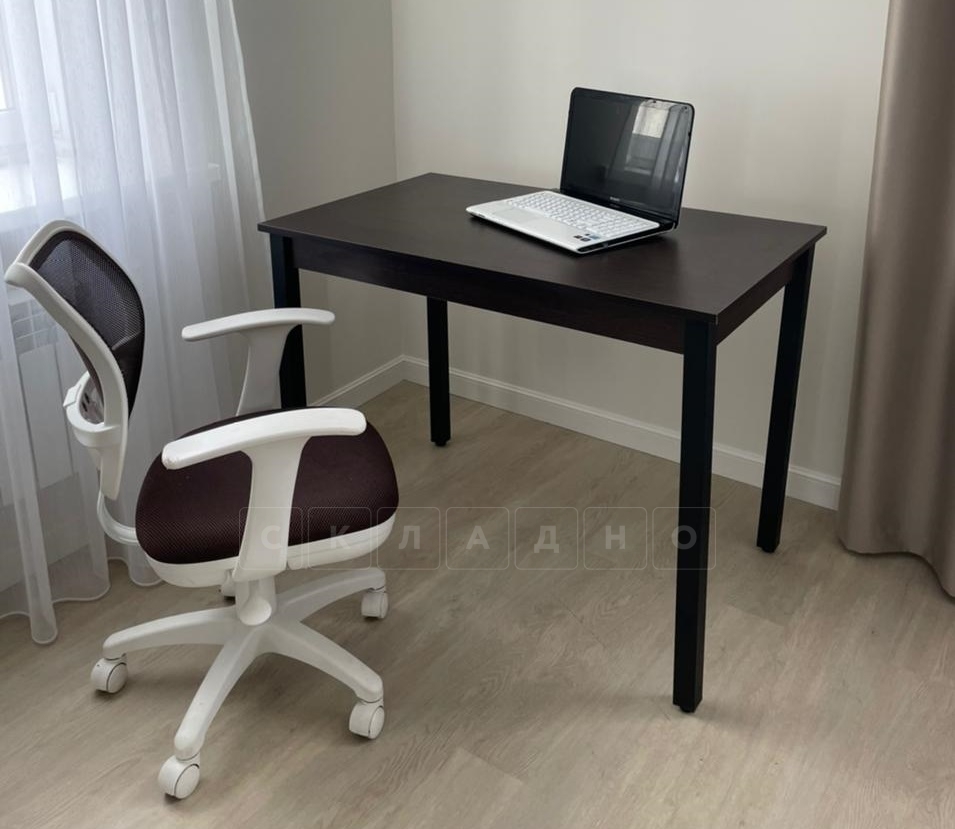 Стол письменный пластик ноги квадрат металл 1,2 м черный фото 2 | интернет-магазин Складно