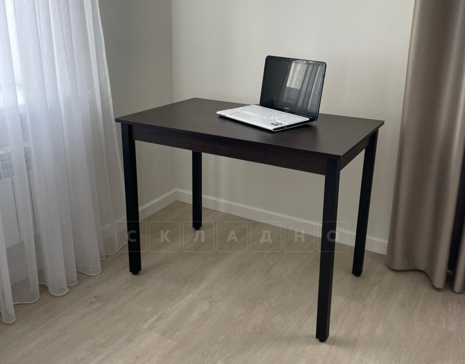 Стол письменный пластик ноги квадрат металл 1,2 м черный фото 1 | интернет-магазин Складно