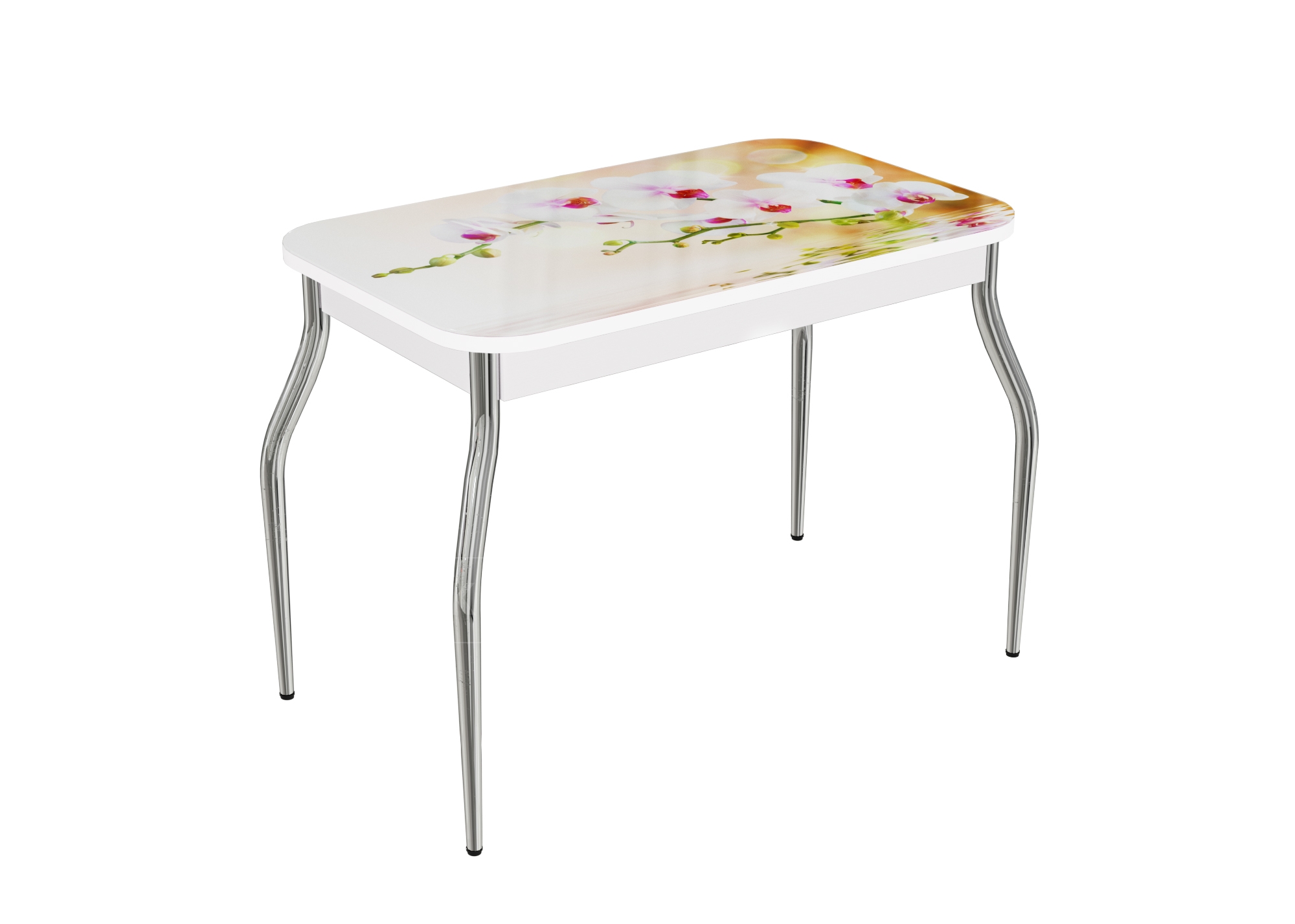 Стол нераздвижной стеклянный с фотопечатью Орхидея в воде серия 2