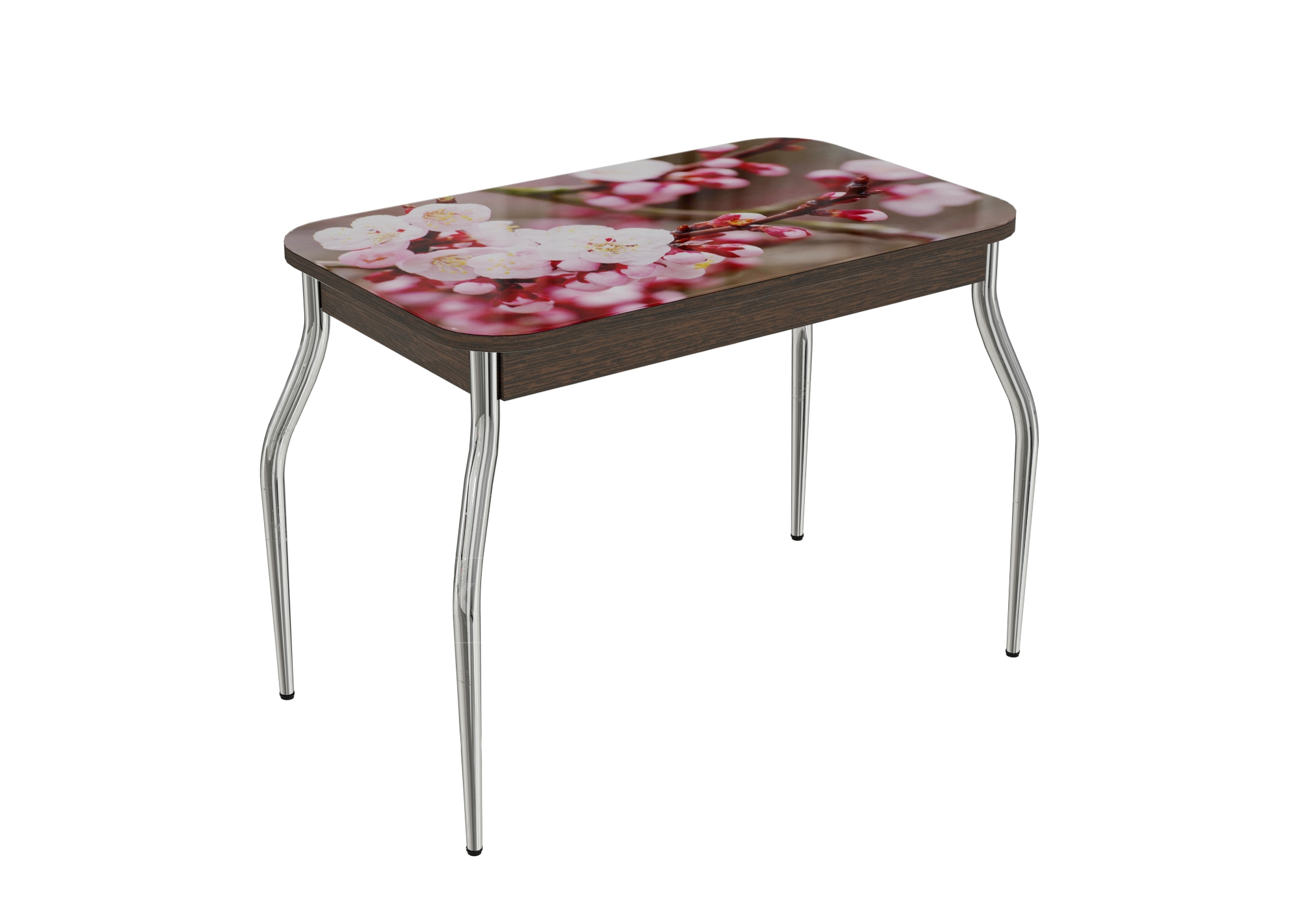 Стол нераздвижной стеклянный с фотопечатью Сакура-2 серия 2