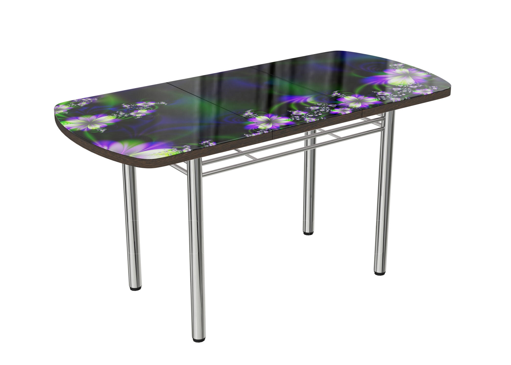 Стол раздвижной стеклянный с фотопечатью Фантазия 150х70 см