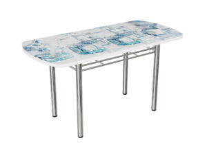 Стол раздвижной стеклянный с фотопечатью Кубики льда 150х70 см-22467 фото | интернет-магазин Складно