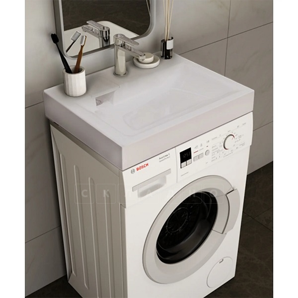 Раковина над стиральной машиной URBAN 600 с кронштейнами фото 3 | интернет-магазин Складно